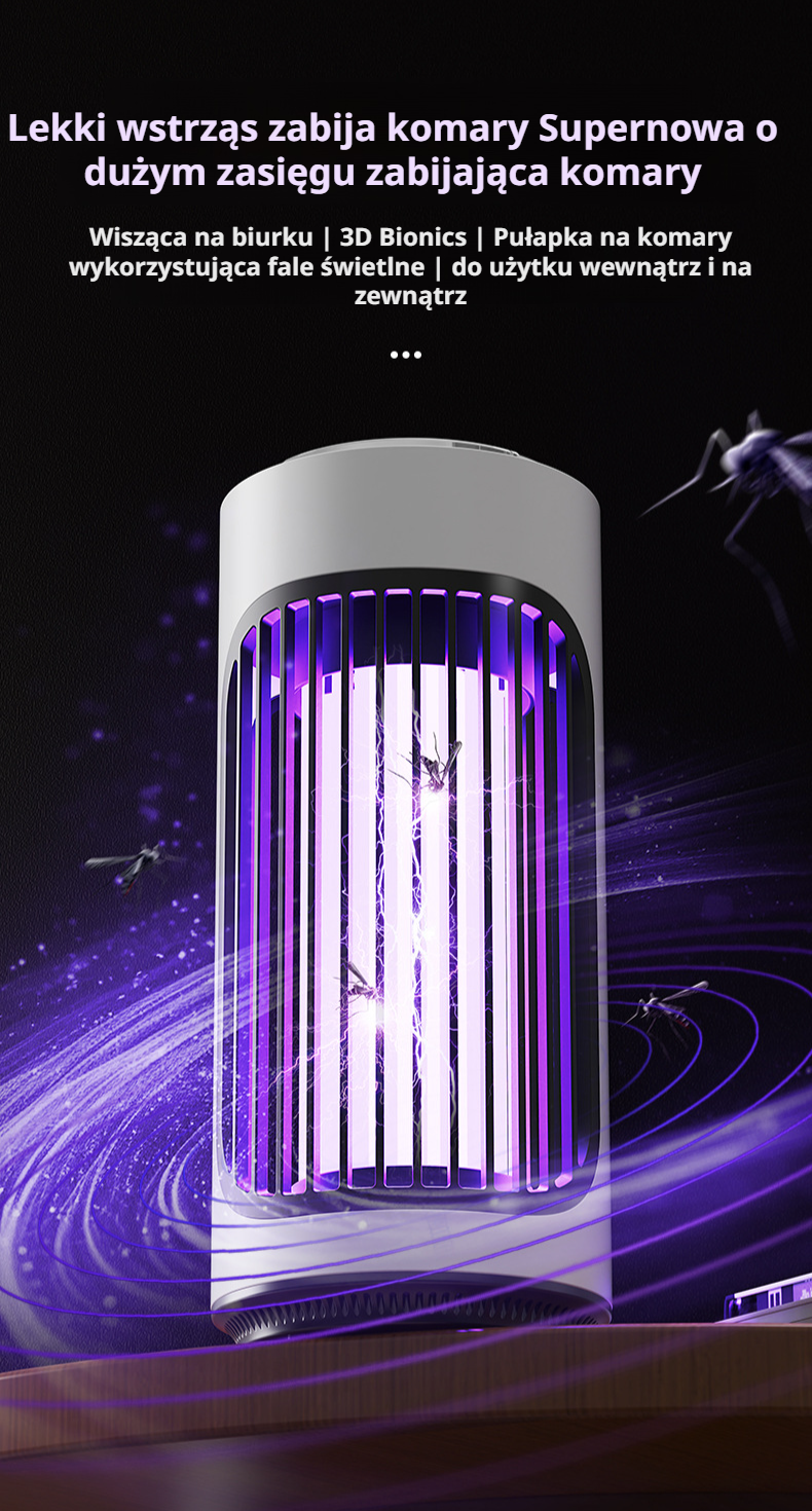 Lampa owadobójcza do komarów zamontowana na ścianie
