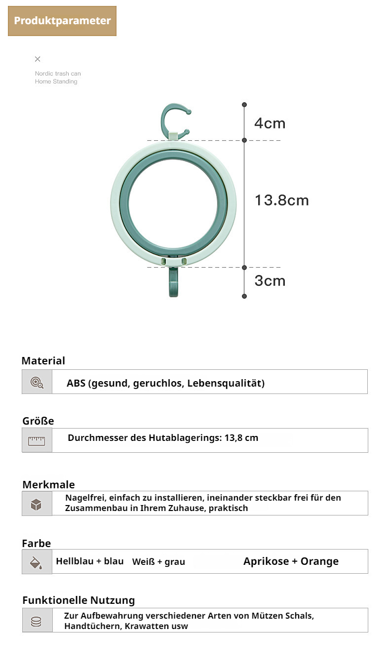 Praktische Aufbewahrungslösung für Hüte