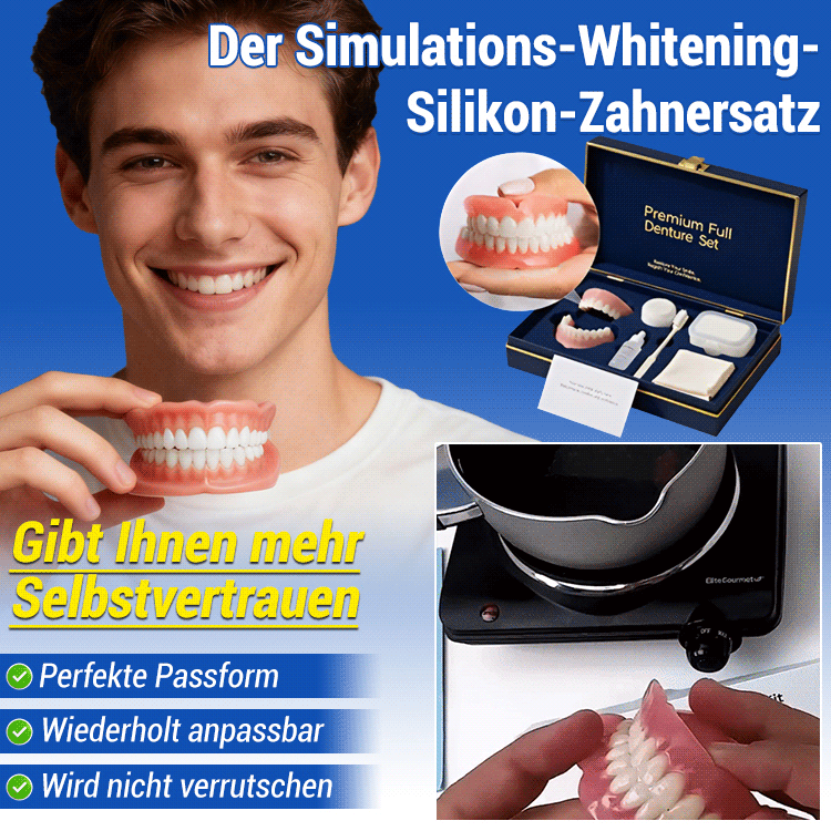 Simulation von aufhellenden Silikon-Zahnprothesen
