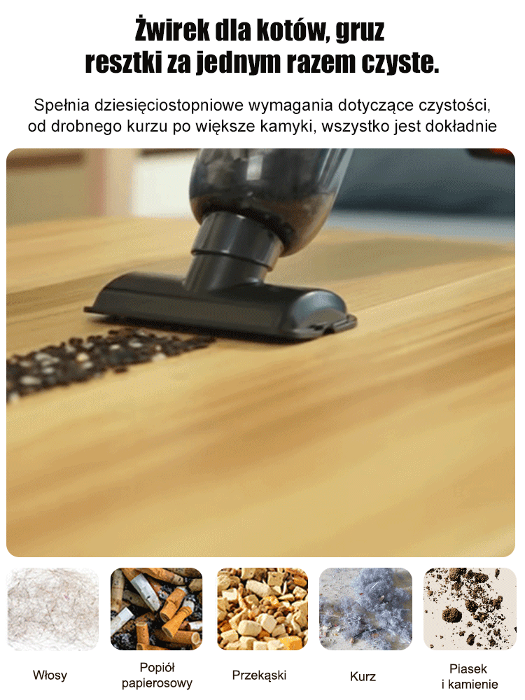 [Darmowy silnik o dużej mocy] Bardzo duży bezprzewodowy odkurzacz samochodowy