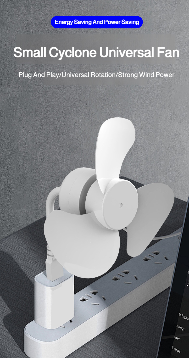 Portable mini fan for car and travel use