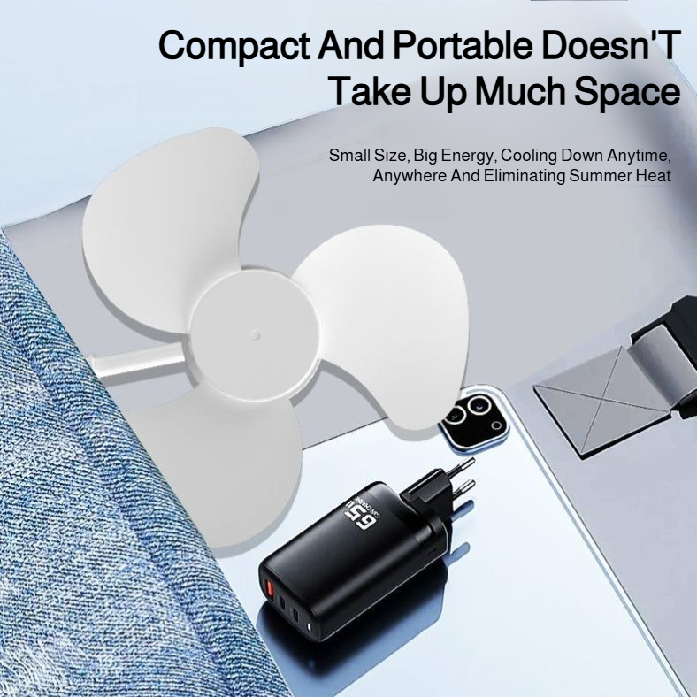 Portable mini mini fan universal energysaving portable rechargeable treasure car fan