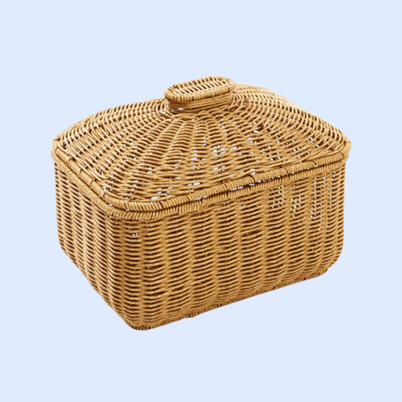 アクセサリー・化粧品・おもちゃ収納ボックス 人工籐編み