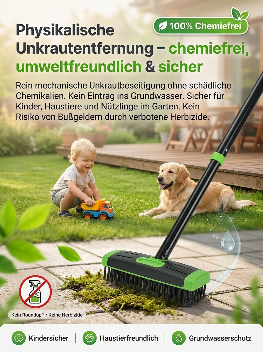 【Speziell für Gartenunkräuter】3-in-1 Unkrautbürste