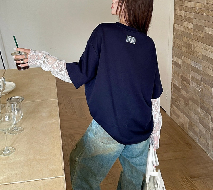 フェイクレイヤードTシャツ