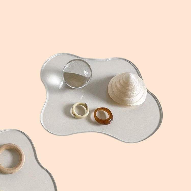 불규칙 투명 아크릴 코스터