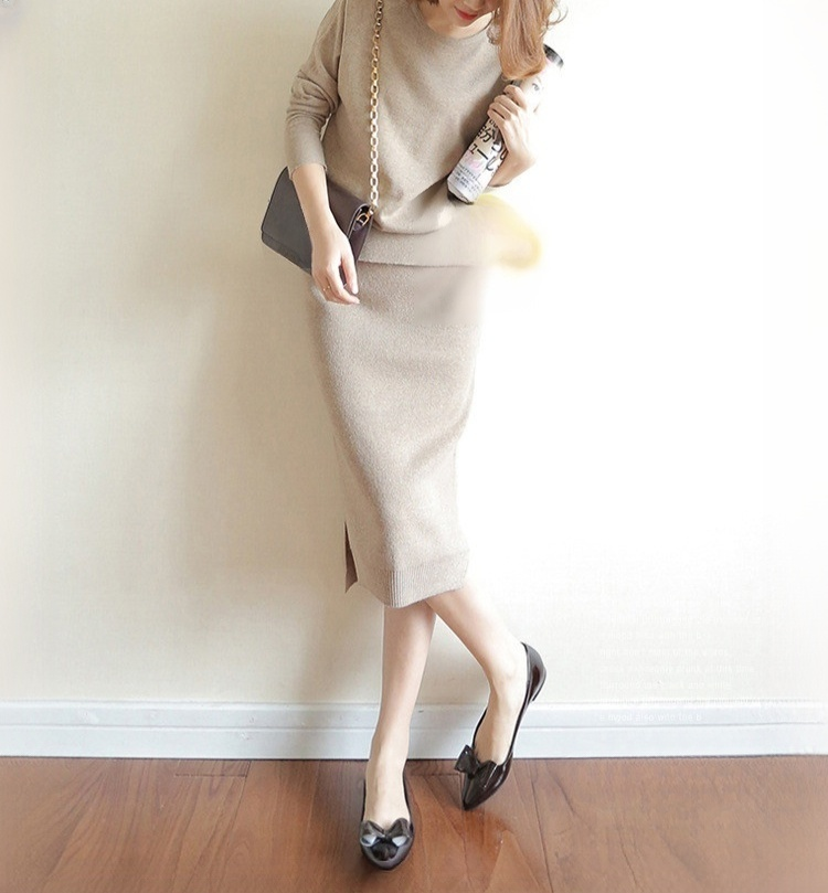 【あぜ編み ニットセット】新作　エレガント　 シンプルなデザイン　 今だけ値下げ　 2点目3500円