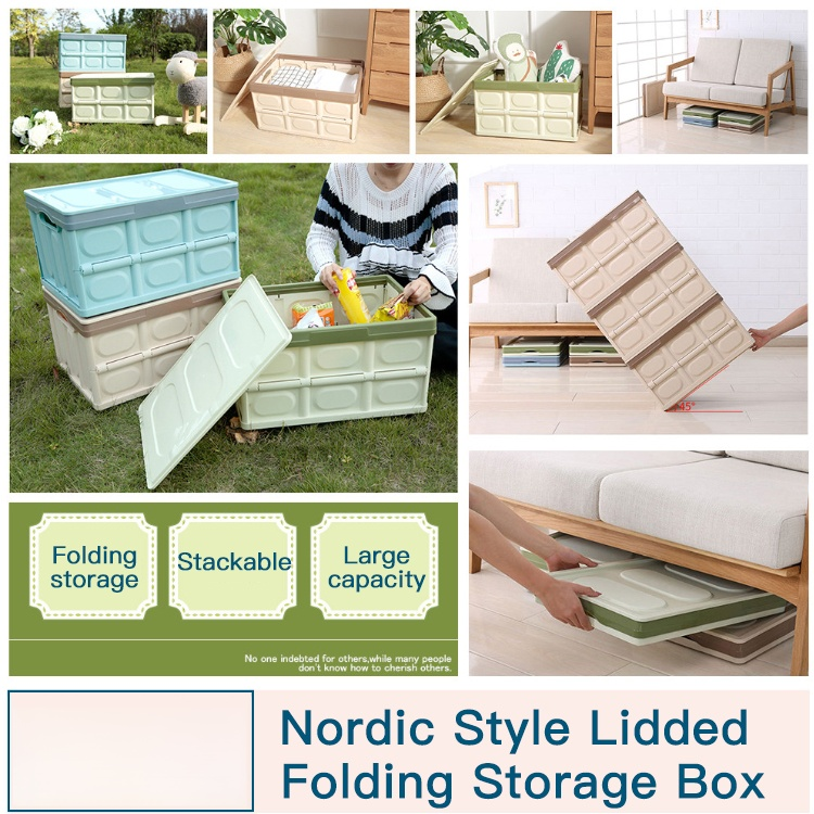 Multifunctional Lidded Folding Storage Box