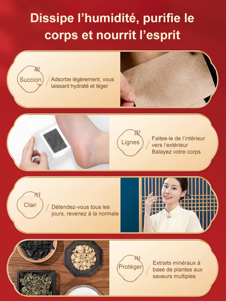 Pharmacie Shizhen de Hong Kong Patch de Chardon-Marie, Ginseng et Bergamote