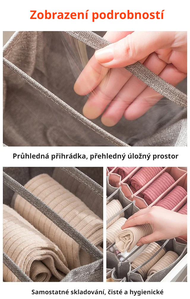 Úspora místa díky velkokapacitnímu organizéru