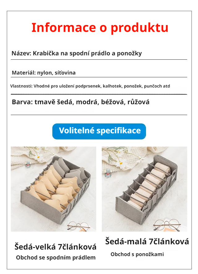 Jednoduchá instalace a použití organizéru na spodní prádlo