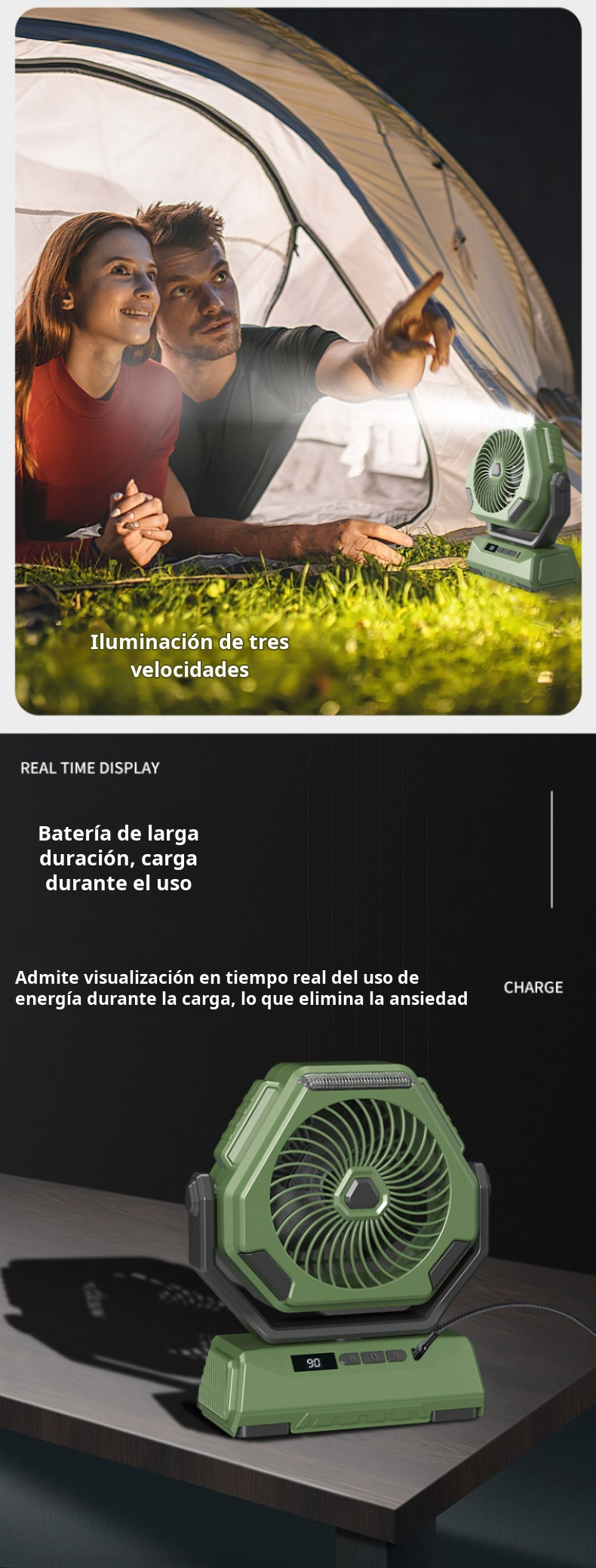 Imagen del ventilador JMY funcionando en ambiente exterior