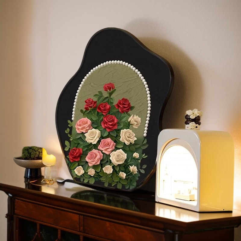 진주 장미 장식 그림