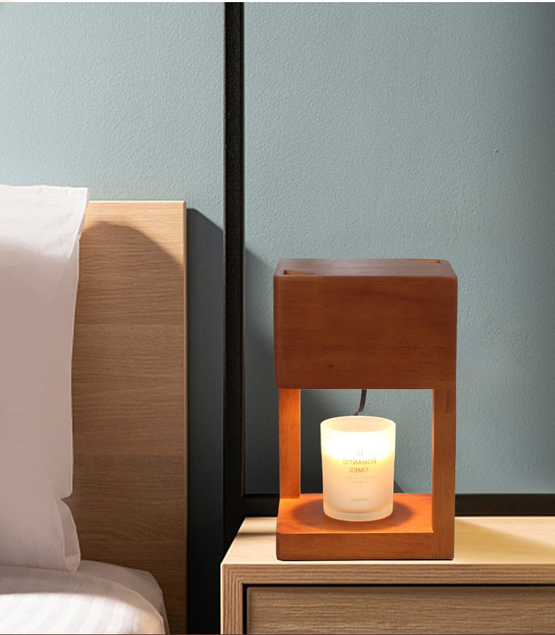 Moderne Wachslampe aus Holz für Schlafzimmer