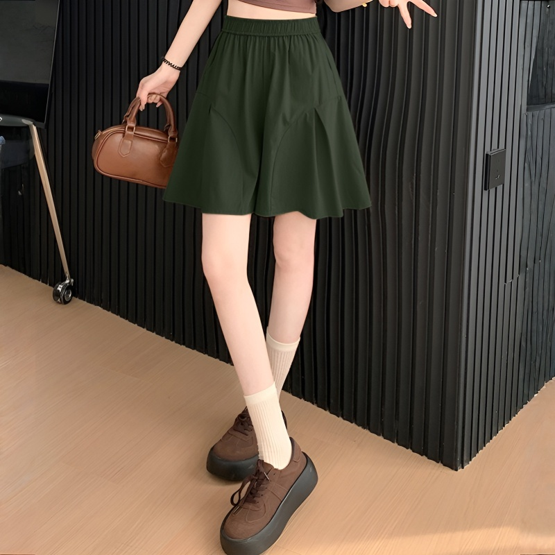 여자 여름 얇은 와이드 아이스 반바지 캐주얼 트레이닝 아우터 하이웨스트 슬림 5부 팬츠 반바지 여자 여름 얇은 캐주얼 트레이닝 와이드 아이스 반바지