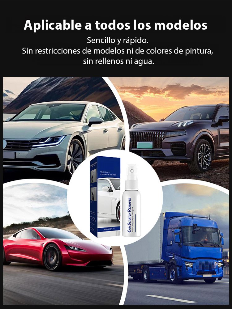 Spray para reparar  arañazos de coche