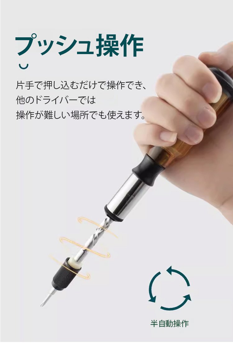 ネジを素早く締めるシーン