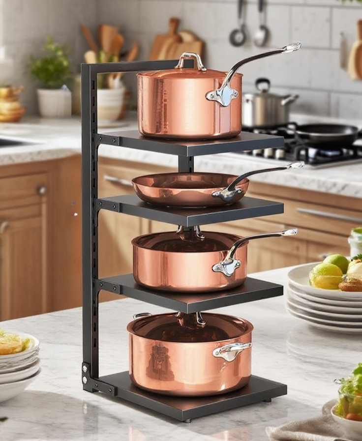 ชั้นวางหม้อสแตนเลสคุณภาพสูง