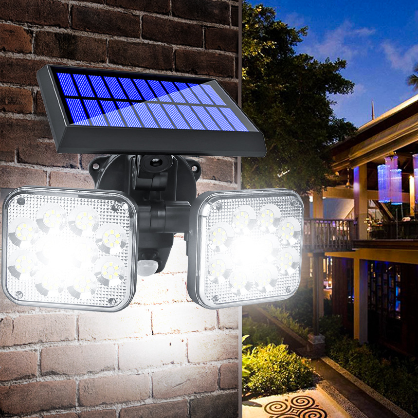 Infrared Sensor Double Head Rotatable Solar Light