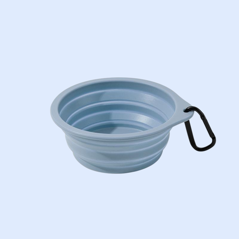  ชามพกพาซิลิโคนเกรดอาหารสำหรับสัตว์เลี้ยง ชามอาหารและน้ำสำหรับสุนัขและแมว