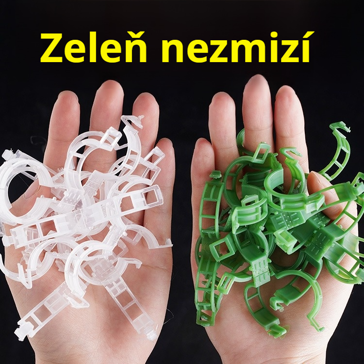 Klipy na upevnění rostlin, úchytky na popínavé rostliny, transplantovací klipy