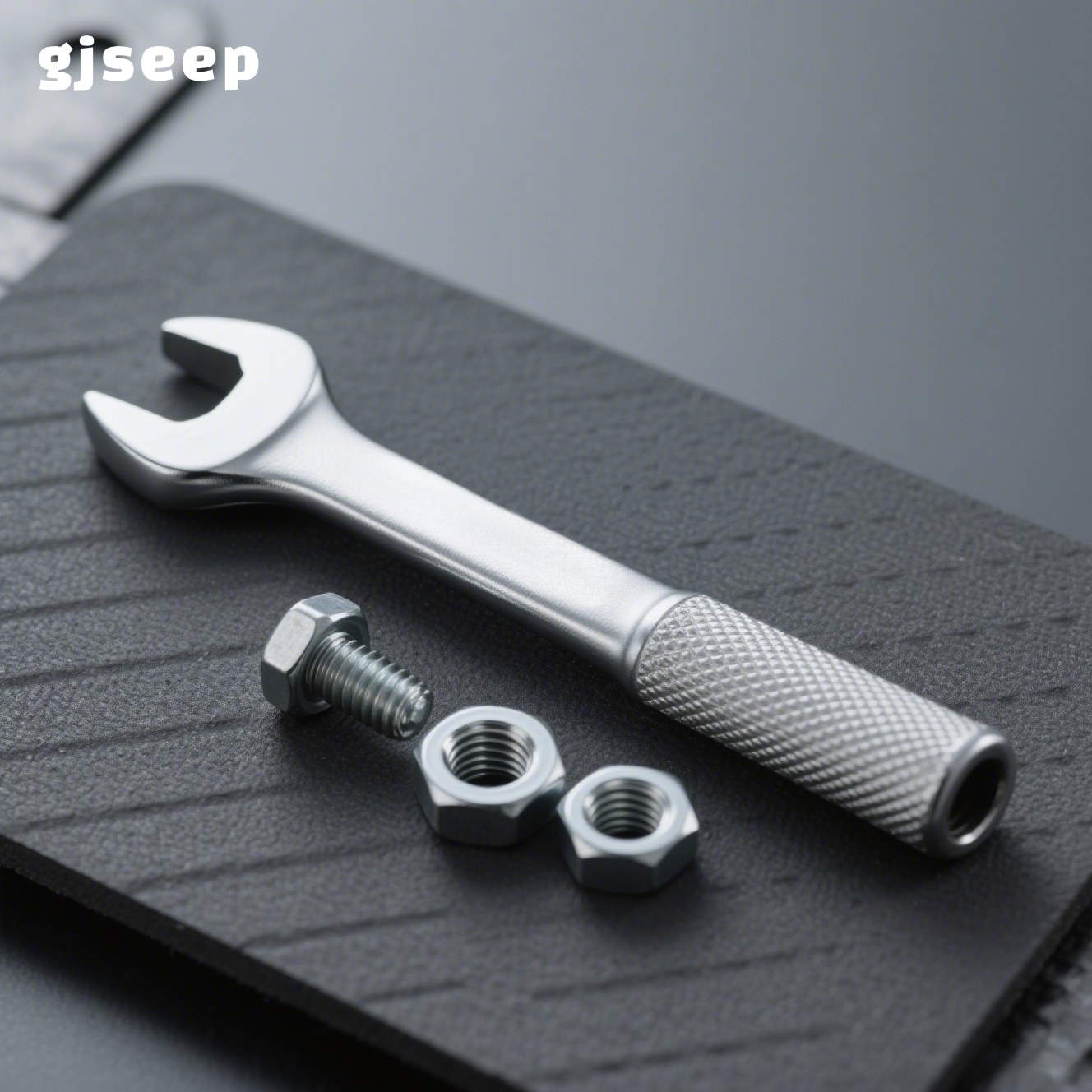 Stainless steel hexagonal wrench closeup view