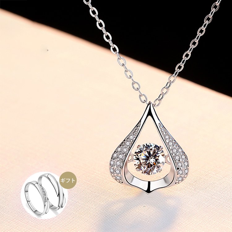 「Heart Drop」水滴ダイヤネックレース