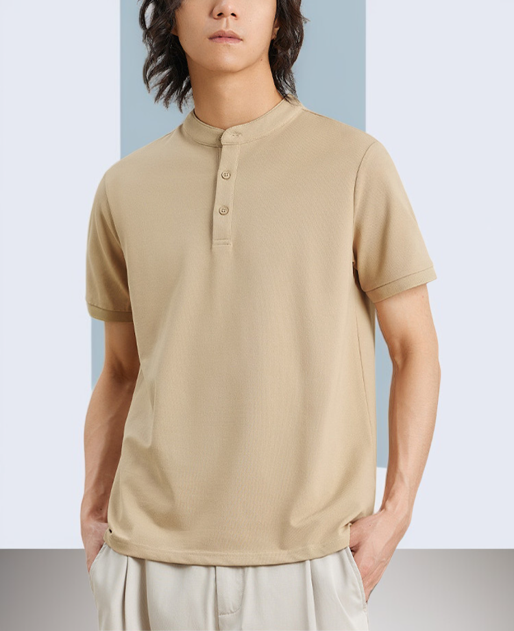 ヘンリーネックTシャツ正面画像