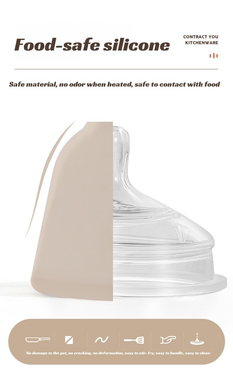 Eco-friendly wooden handle silicone utensils