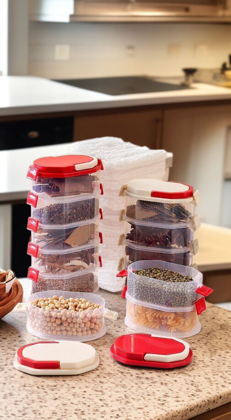다양한 크기의 향신료 보관함 세트