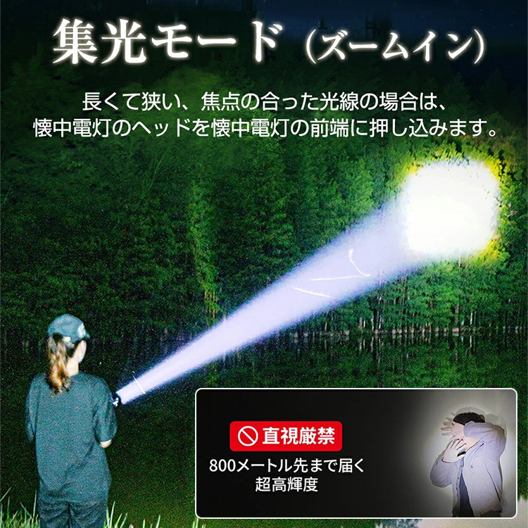 超高輝度ホワイトレーザー懐中電灯