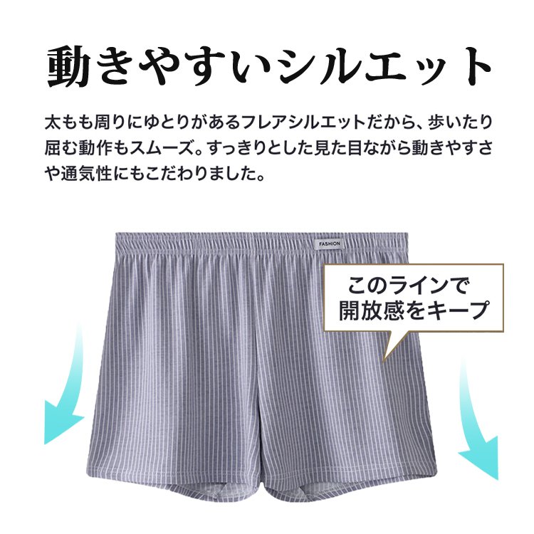 綿100%通気性ゆったりボクサーパンツ