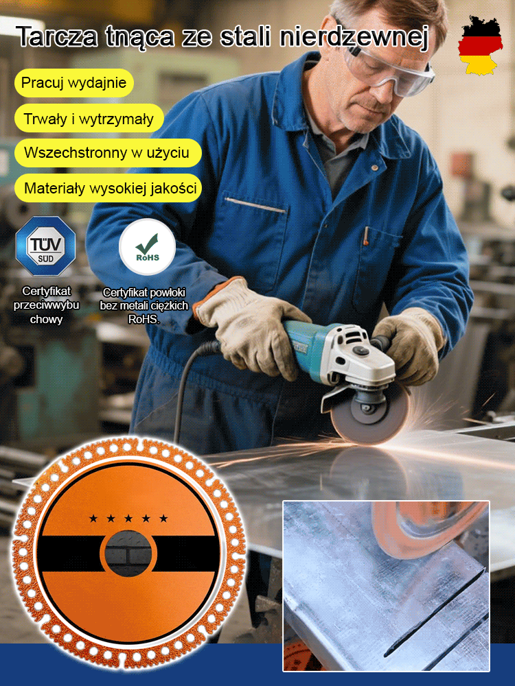 Ostry i odporny na ścieranie przemysłowy wielofunkcyjny dysk tnący