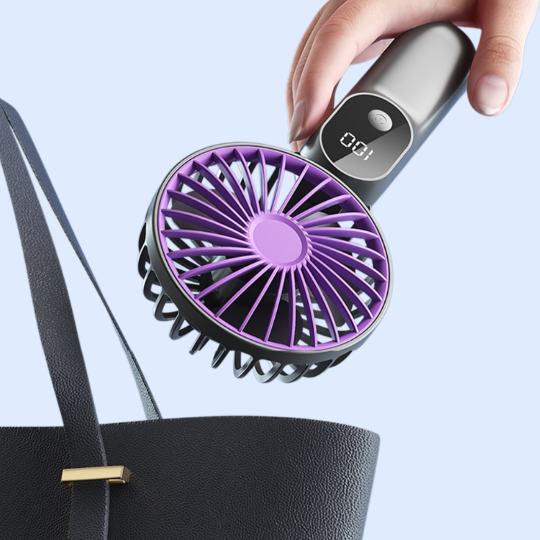 新款usb手持充電數位小風扇