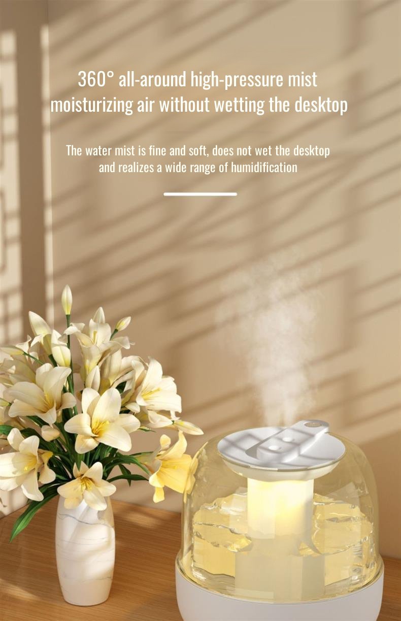 Aromatherapy USB humidifier for improved air quality