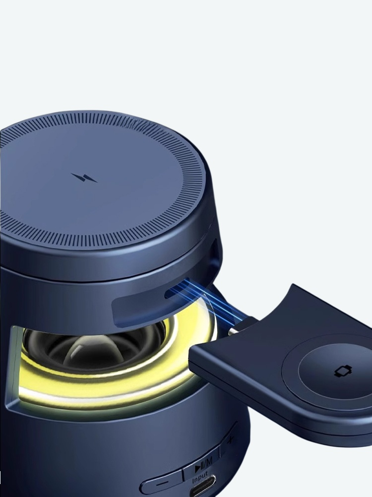 Appleワイヤレス充電器5 in 1磁気携帯電話イヤホン時計ナイトライトBluetoothスピーカーワイヤレス充電器に適用