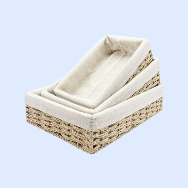 Rattan storage basket woven storage basket desktop sundries storage snack storage box sundries baske