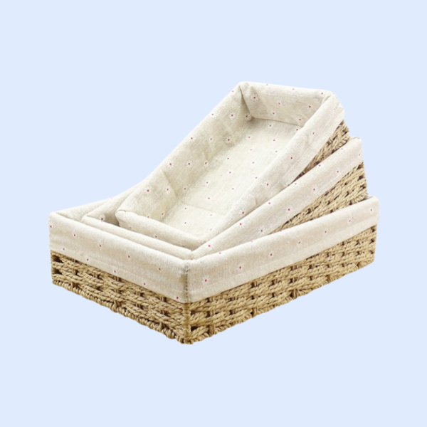 Rattan storage basket woven storage basket desktop sundries storage snack storage box sundries baske