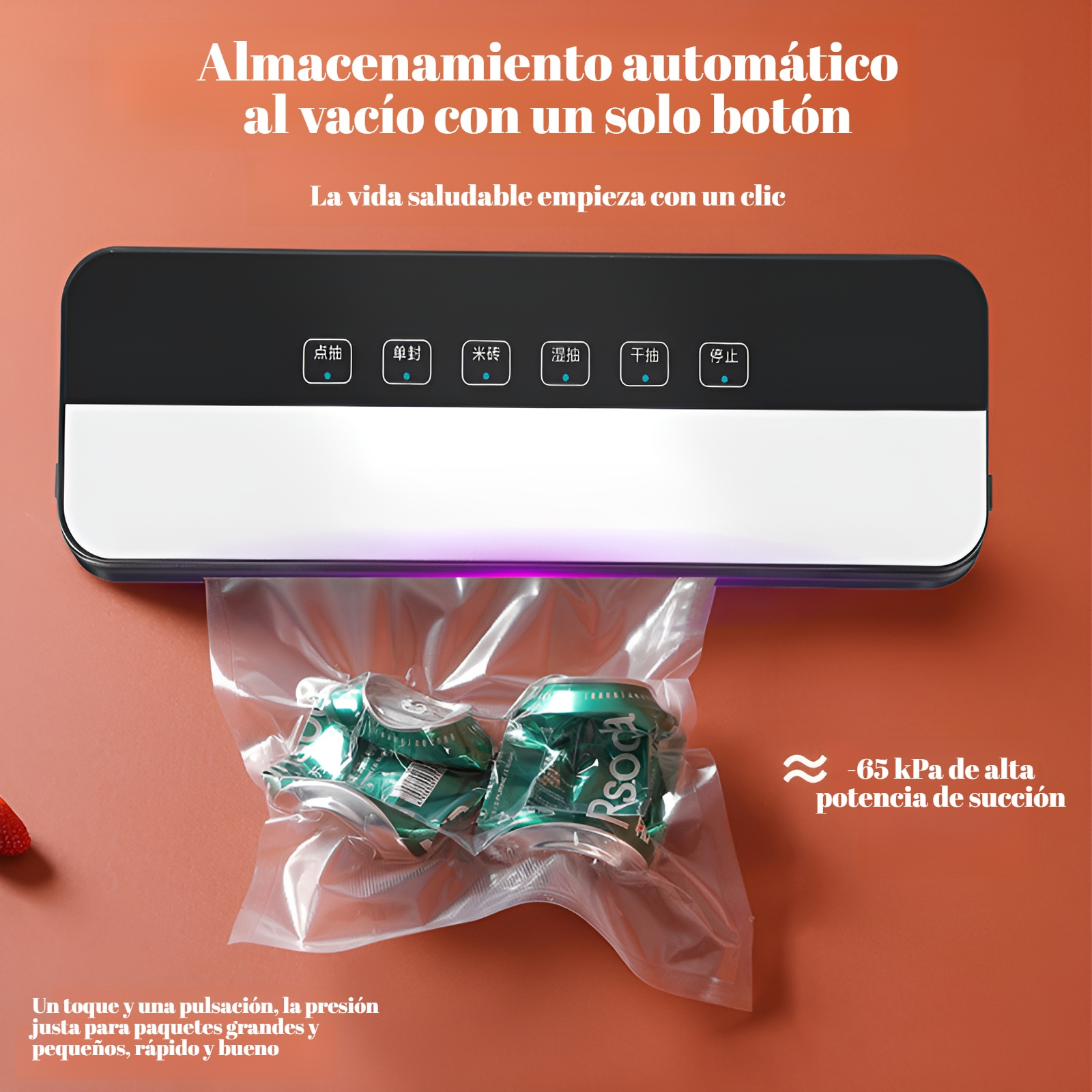 Selladora al vacío totalmente automática JMY, selladora de plástico seca y húmeda de doble propósito