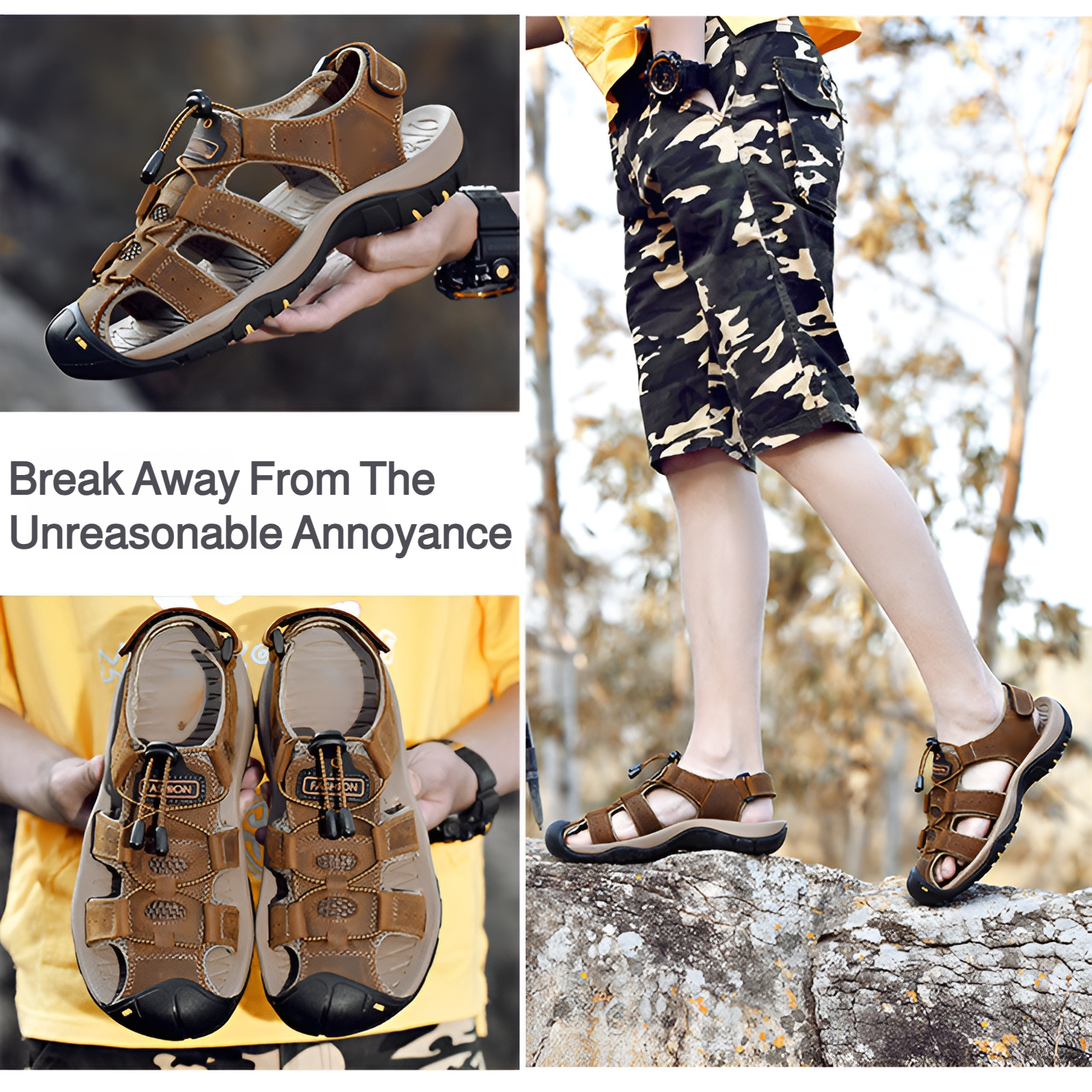 Men's Closed-Toe Sandals