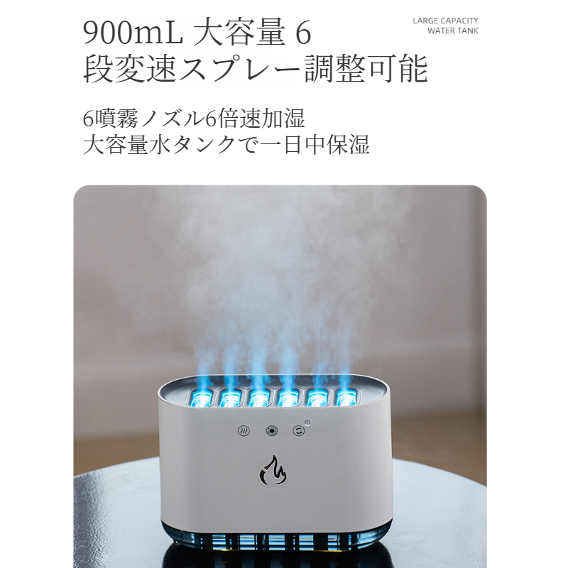 ダイナミックサウンドピックアップ加湿器、多機能、クールでカラフル、小型ポータブルデスクトップ噴霧アロマセラピーマシン