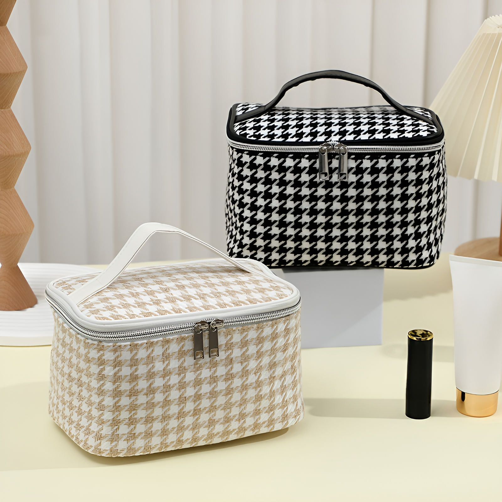 千鳥化粧ポーチ レディース 携帯便利 超人気 大容量 化粧品収納バッグ 手持ち トイレタリーバッグ 旅行