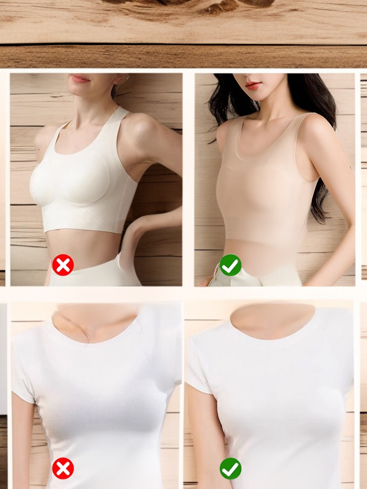 가슴 작게 보이는 헴라인 코르셋 브라 