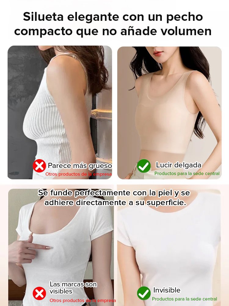 Sujetador reductor invisible para pecho grande.
