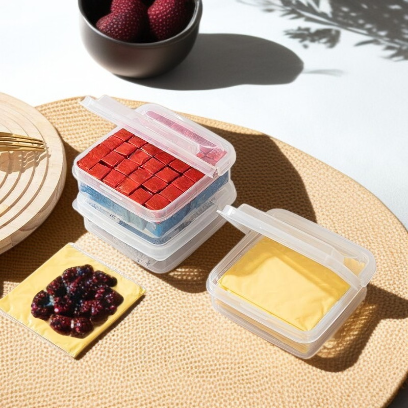 슬라이스 치즈 수납함 덮기