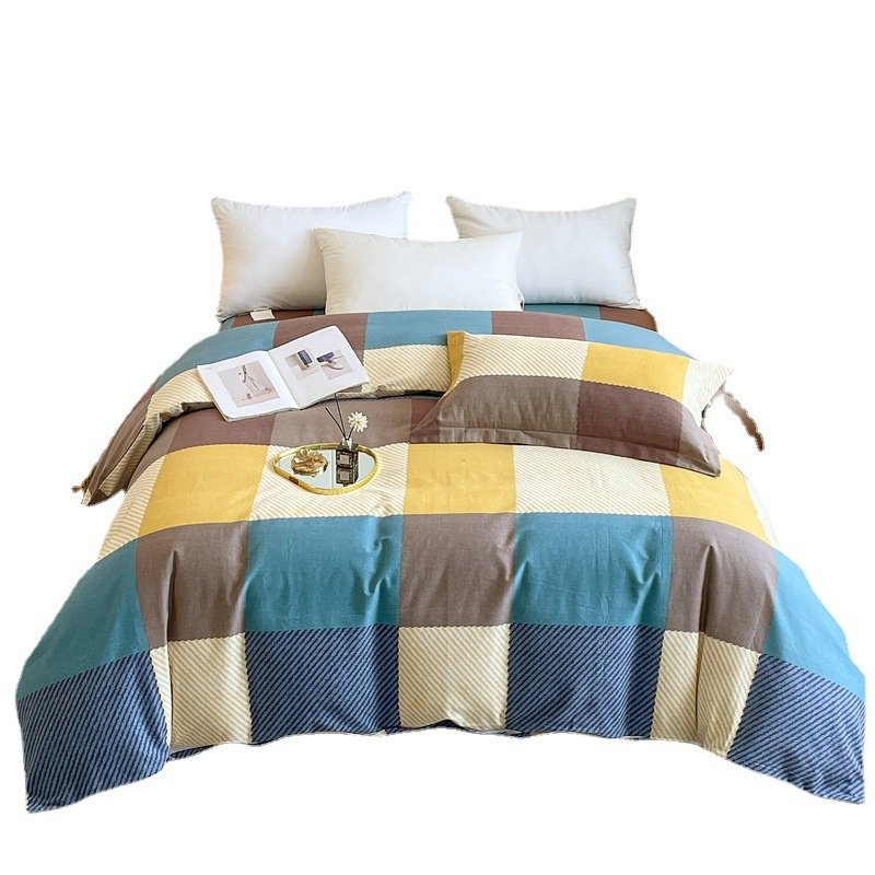 コットンモノグラム掛け布団カバーコットンシングル秋冬掛け布団カバー新中国製厚手起毛掛け布団カバー単品