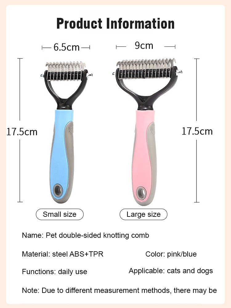 Pet Grooming Brush, easy to solve the hair knots