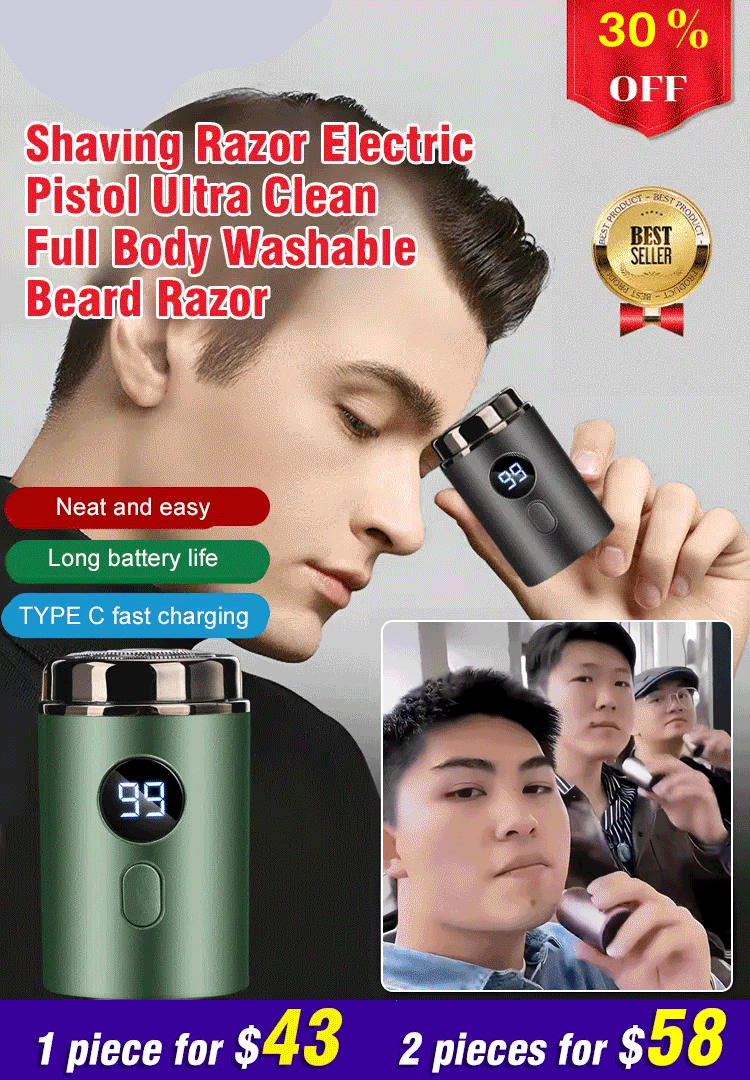 Electric shaver, super clean, full body washable beard shaver