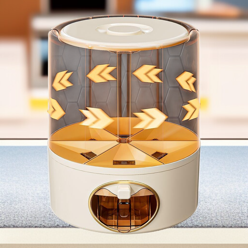 家庭用回転式穀物貯蔵バケツ