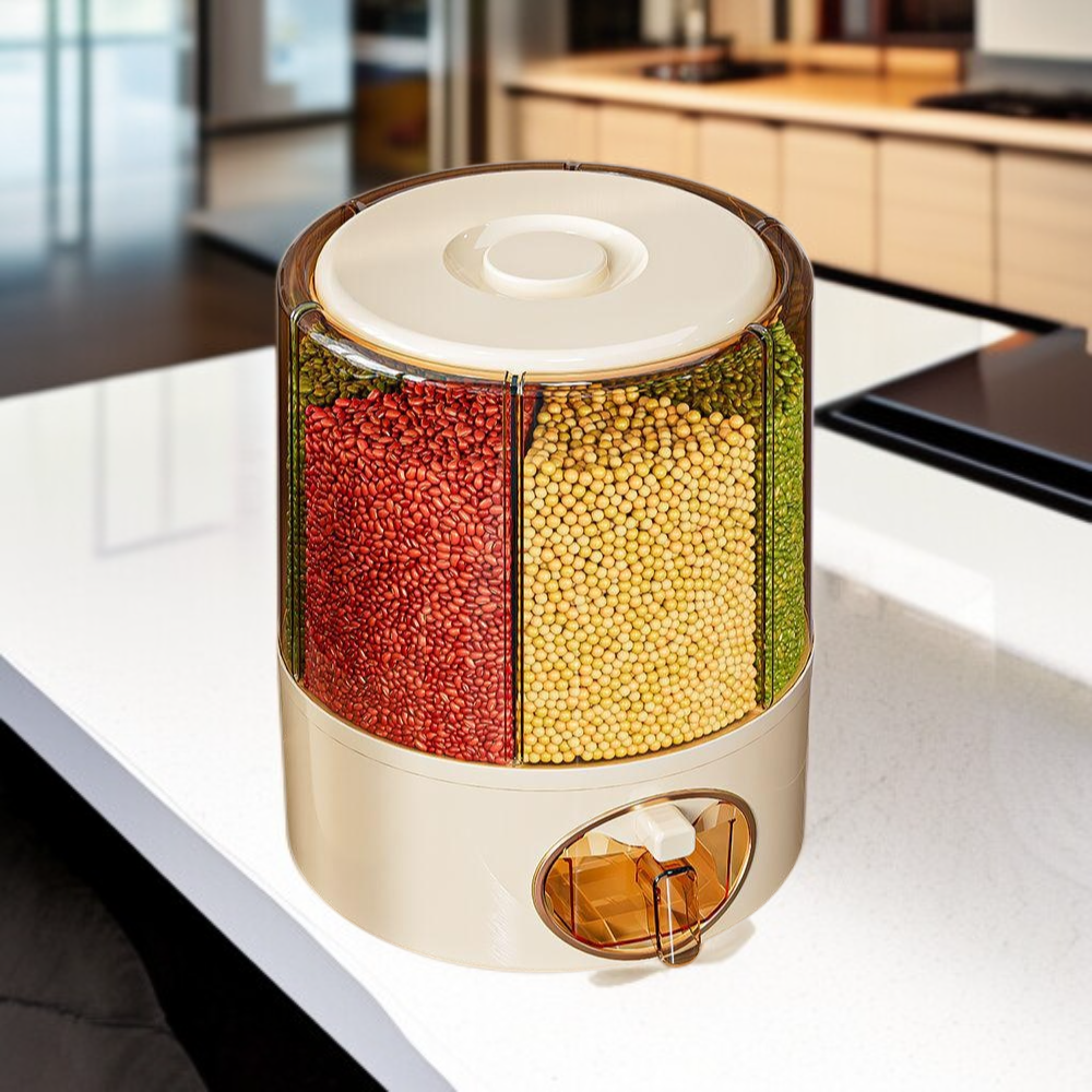 家庭用回転式穀物貯蔵バケツ